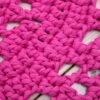 fuchsia pink crochet doily rug