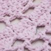 Light pink crochet doily rug