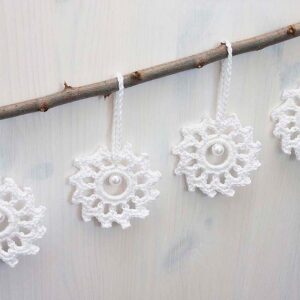 Crochet snowflakes decorations