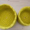 kiwi green crochet baskets