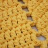 Yellow crochet doily rug