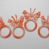 Orange crochet napkin rings