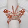 Orange crochet napkin rings