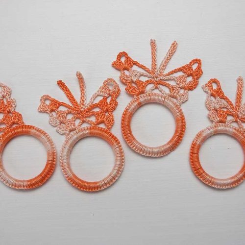 Orange crochet napkin rings Home&Soul