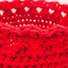 red crochet basket