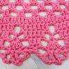 salmon pink crochet doily rug