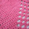 salmon pink crochet doily rug