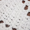 White crochet lace doily rug