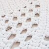 White crochet lace doily rug