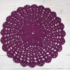 bordo red crochet doily rug