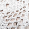 white crochet lace rug