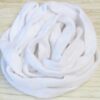 white cotton knitted tube