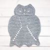 Light grey owl shaped rug