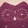 Lilac owl shaped doily rug