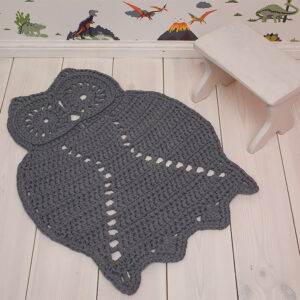 Grey owl rug