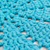 Turquoise blue crochet doily rug