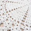 pure white crochet lace rug