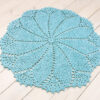 Mint green crochet doily rug