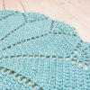 Mint green crochet doily rug