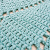 Mint green crochet doily rug