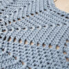 light blue star shaped crochet doily rug